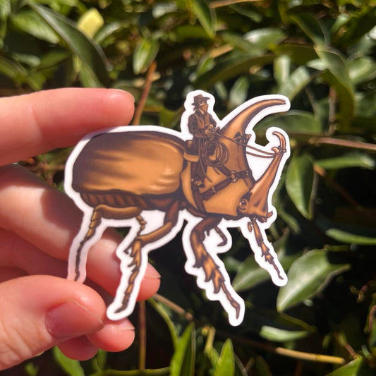 "Cowboy on a Beetle" Sticker