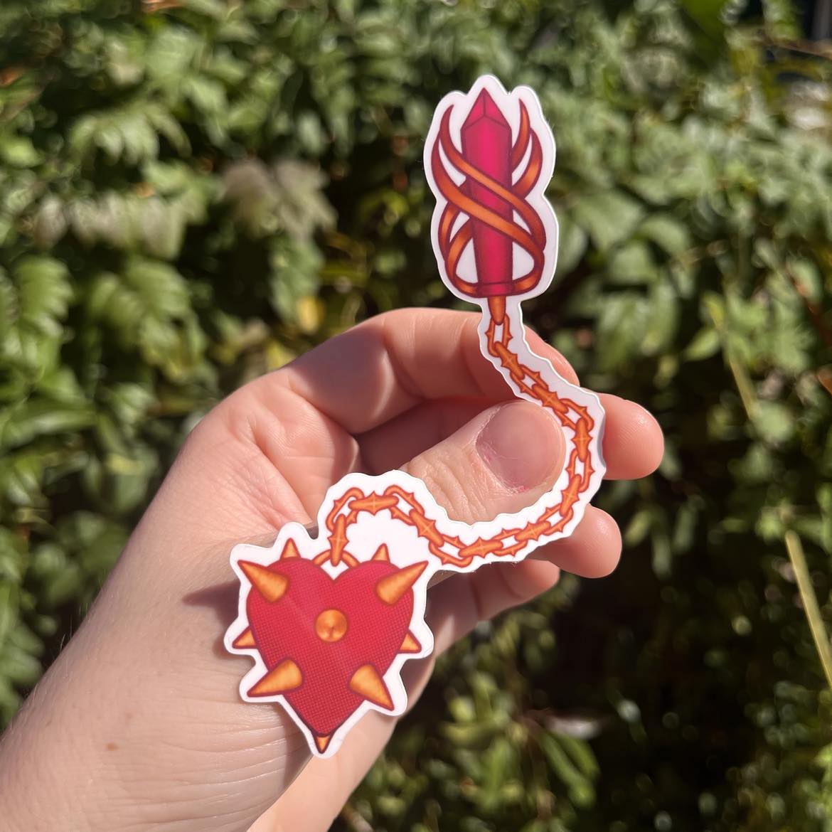 "Mace of Hearts" Sticker