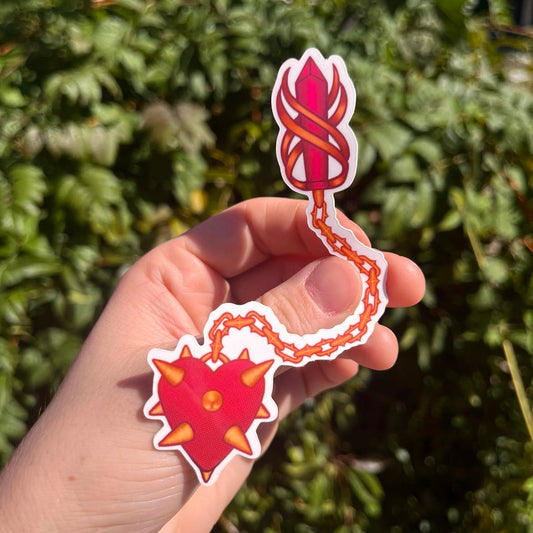 "Mace of Hearts" Sticker